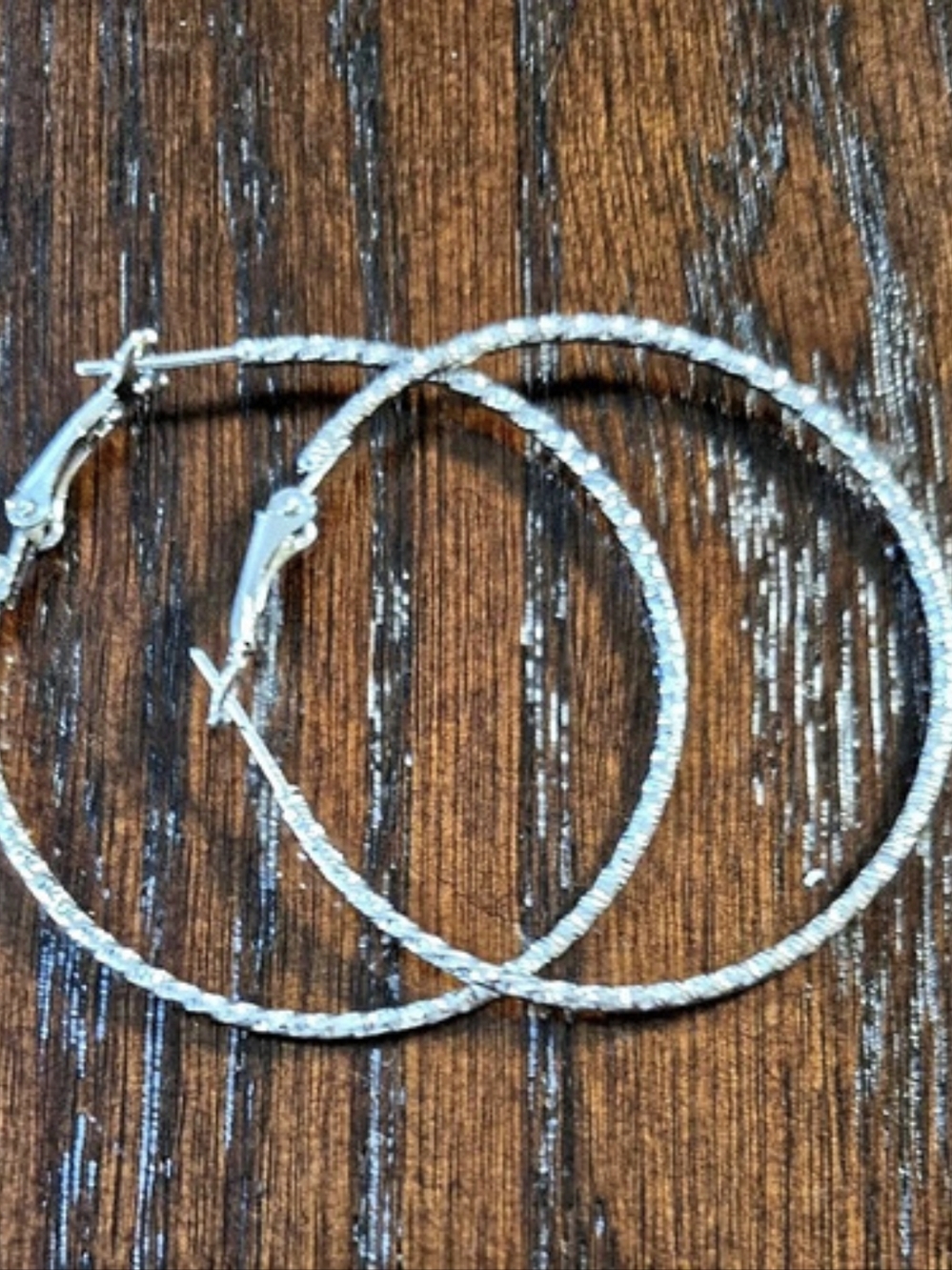 Silver Hoop Earrings Like New